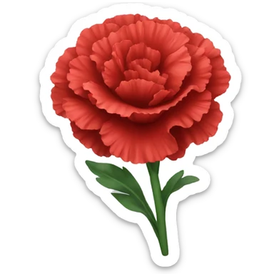Red carnation sticker
