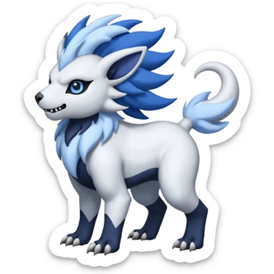 Garurumon-Absol-fusion-creature (full body sticker