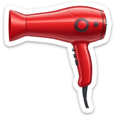 red hairdryer sticker