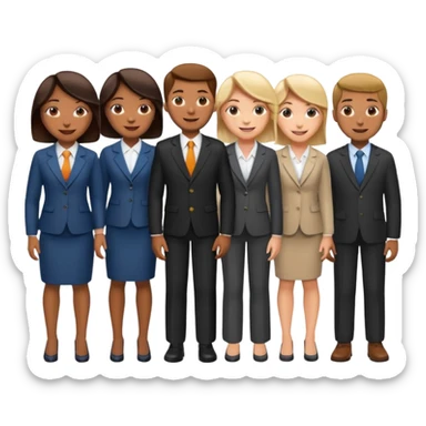 group of people in business attire sticker
