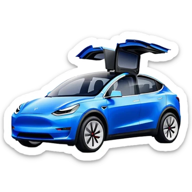 Tesla Model Y - Tesla (Model Year: 2022) (Iconic colour: Blue) sticker