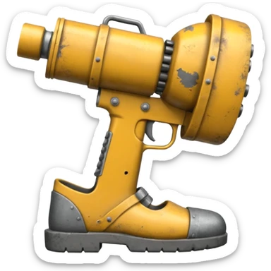 Minigun Thrown Slipper sticker