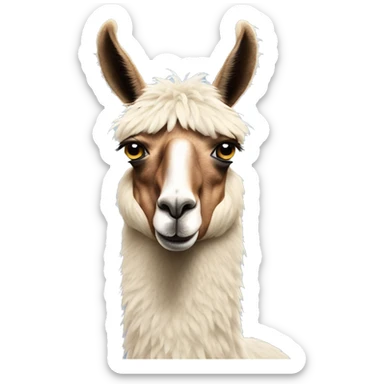 Very unhappy llama sticker