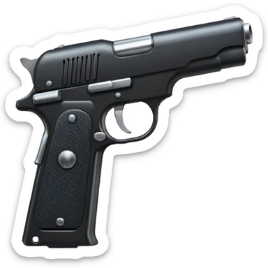 Pistola negro  sticker