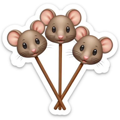 Rats on a stick sticker
