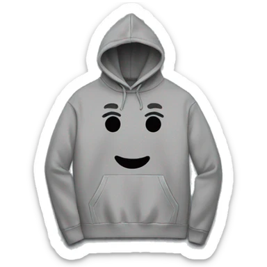 Grey color pullover hoodie no person sticker