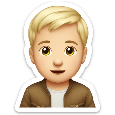 Cute small baby boy  Russian  sticker