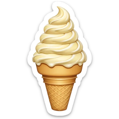 vanilla ice cream cone sticker