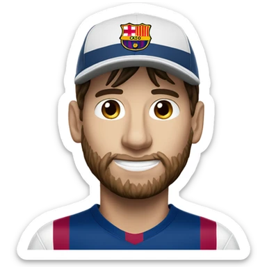 Messi avec un chapeau noir sticker