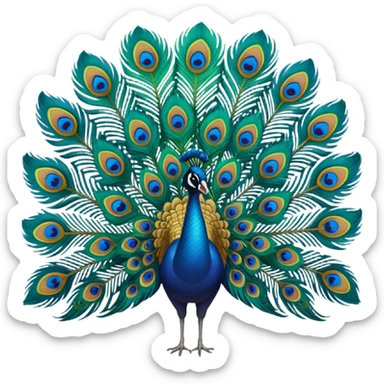 Peacock feathers sticker