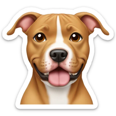 Tan pittbull sticker