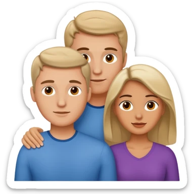 Pareja romántica el hombre blanco y la mujer morena sticker