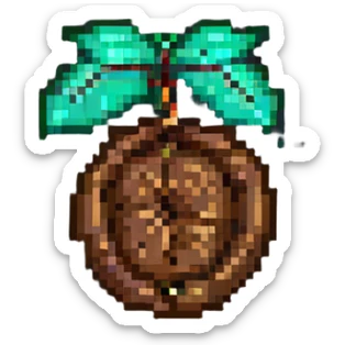 coffee bean pixel art sticker