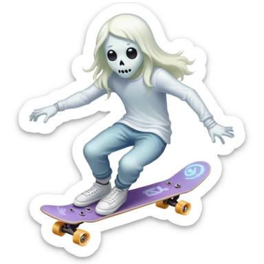  ghost skater boi ghost sk8 boarding sticker