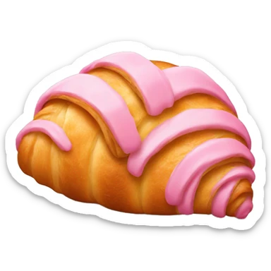 Pink croissant  sticker