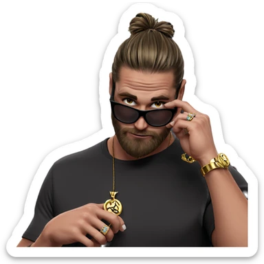 mysterious guy with jewelry sticker