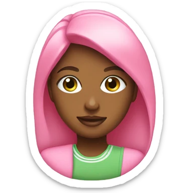 Pink green sorority sticker