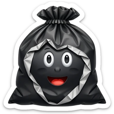 rubbish bag plain sticker