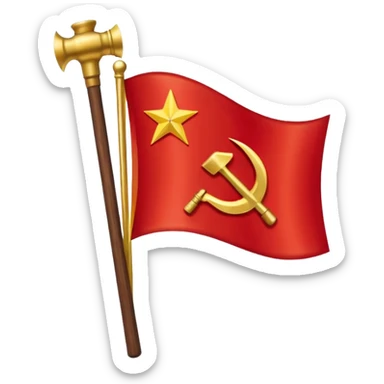 Communist-flag sticker