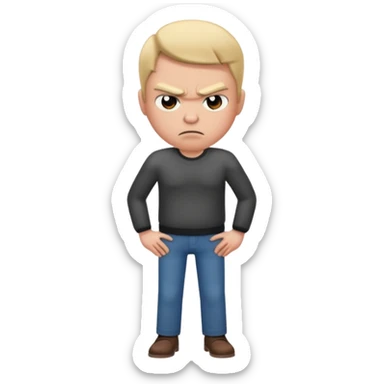 Hands on hips upset sticker