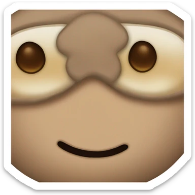 brown beige sleep mask sticker