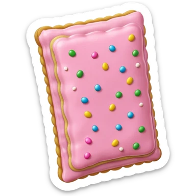 Pop tarts with pink icing sticker