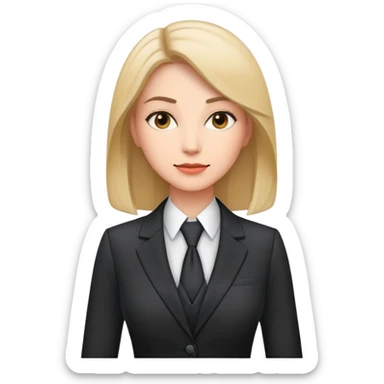 professional businesswoman in a suit sticker