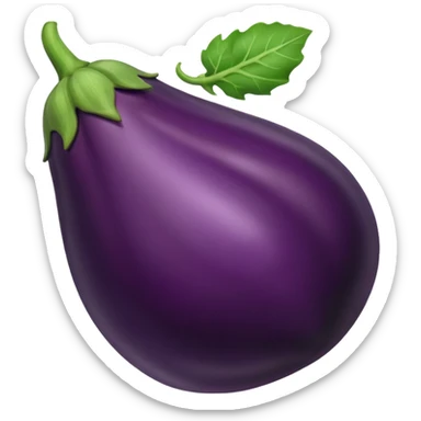 A coak looking eggplant sticker