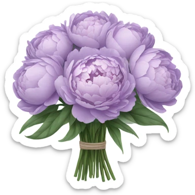 bouquet of lavender peonies sticker