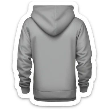 grey color pullover hoodie by itself sticker