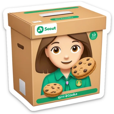 Girl Scout cookie box sticker