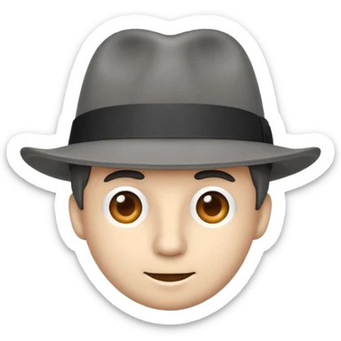 only a gray fedora sticker