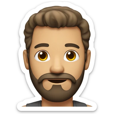 bearded guy in blurred background sticker