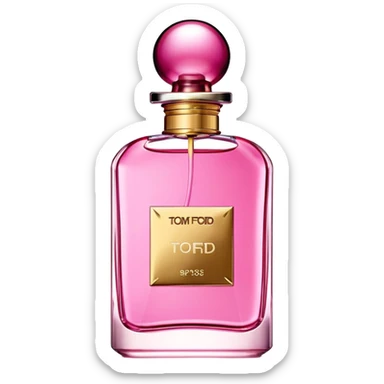 Tom Ford pink perfume bottle sticker