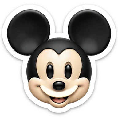 Back Mickey Mouse with ears silhouette  sticker