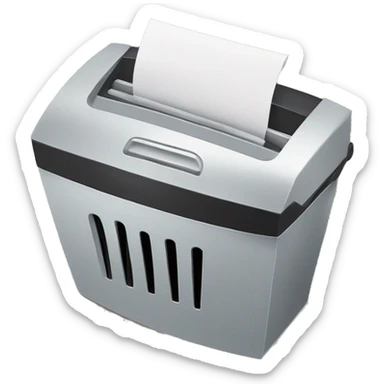 paper shredder sticker