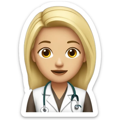 Doctora rubia cabello kargo sticker