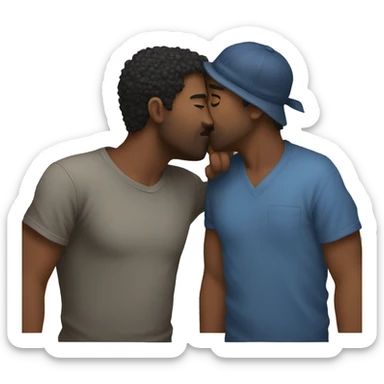 two guys kissing sticker