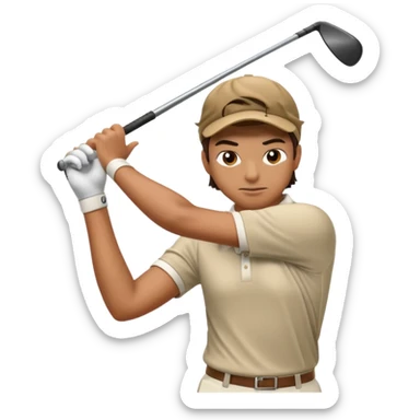 golfer swinging sticker