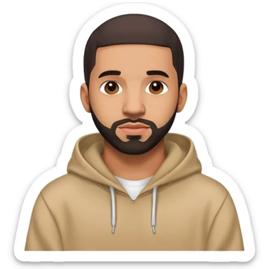 Drake wearing a hoodie sticker