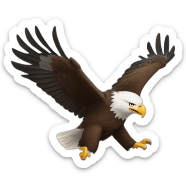 Bald Eagle Flying sticker