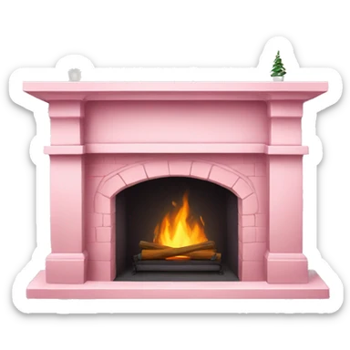 Winter Pink FirePlace sticker