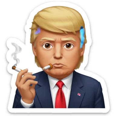 Trump smoking a blunt sticker