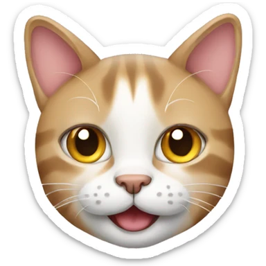 Cat wearing braces sticker