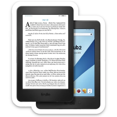 BLACK KINDLE WITH A PAGE WHERE IT SAYS HUB 22 AMERICA sticker
