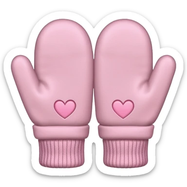 pastel pink pair of mittens sticker