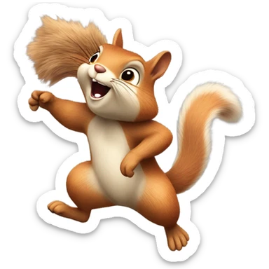 Catch the squirrel sticker