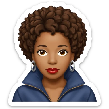 Macy Gray with dark brown hair sticker
