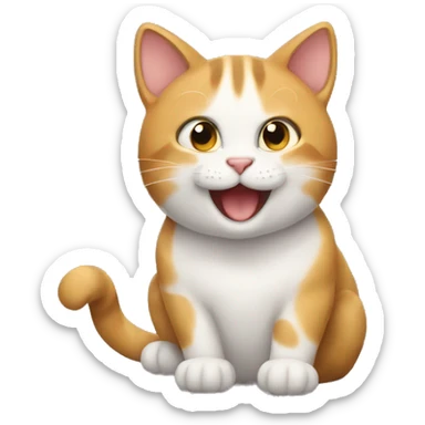 encouraging cat sticker