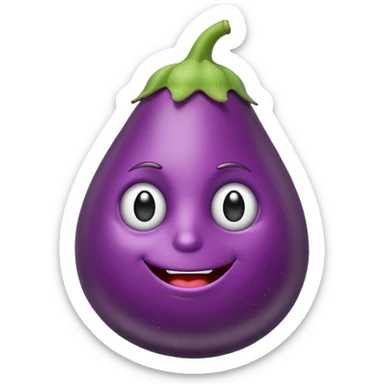 Mad eggplant sticker